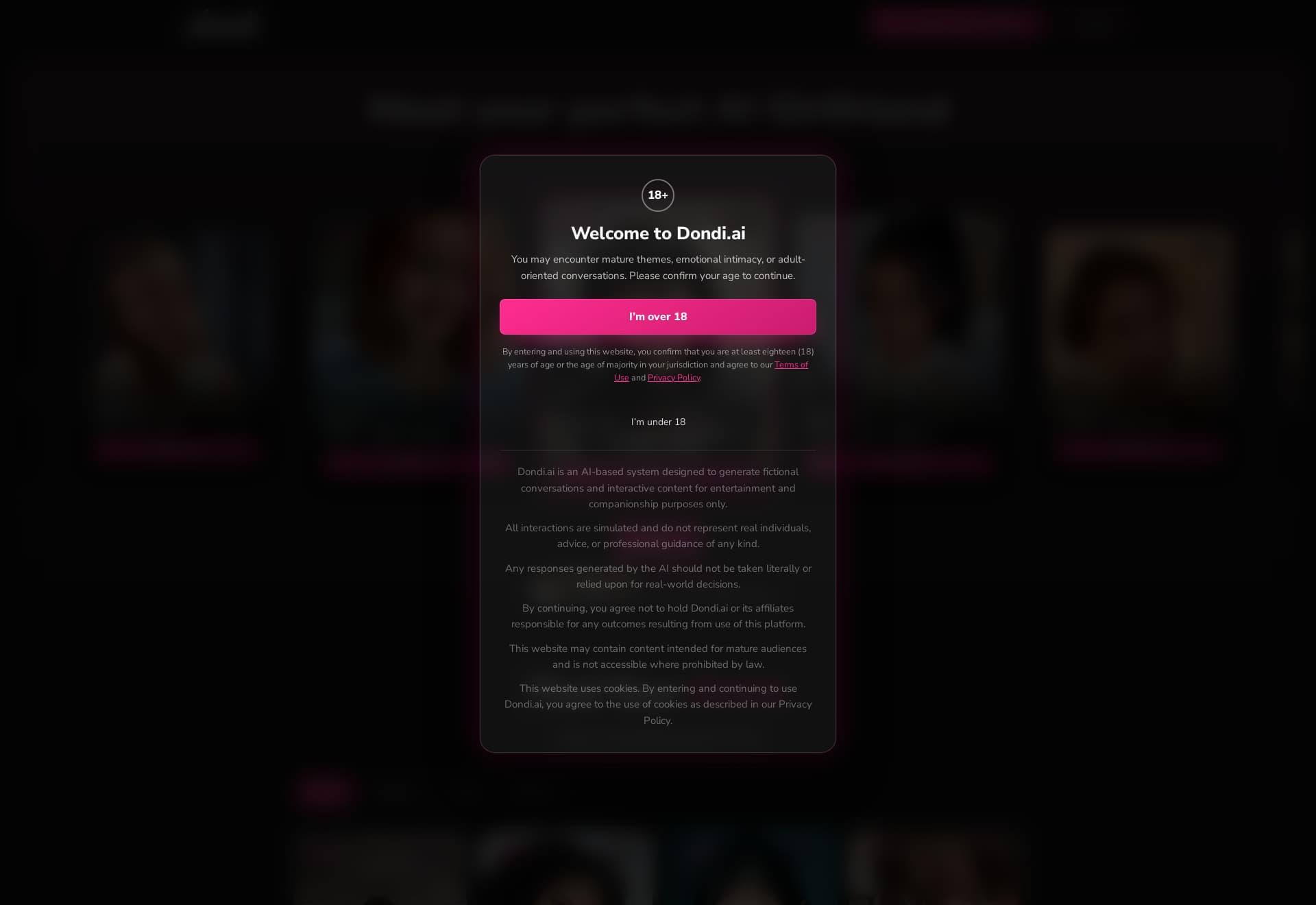 Dondi.ai homepage, as it appears to a new visitor